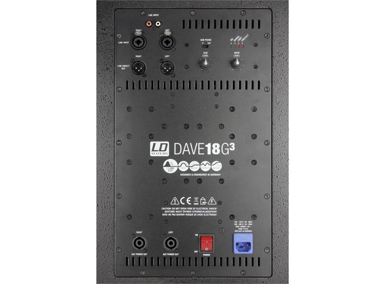 LD Systems DAVE 18 G3 aktivt PA system med DSP, 1200 watt